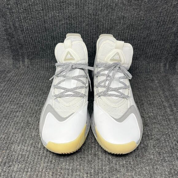 Adidas Pro Boost Low White Onix Grey Basketball Shoes Mens 10.5 FW9499 - Picture 2 of 8